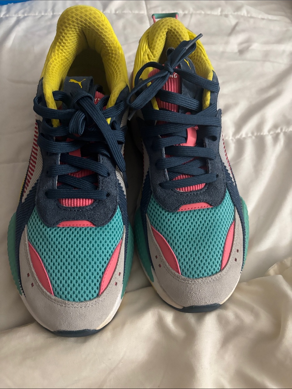 Men’s Puma Teal, Pink & Yellow Retro Runner Sneakers( no box)
